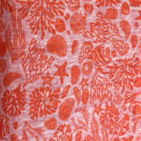 Sigrid Olsen Women's Linen Button Back Top Size M Coral Pink Fisherman Coastal - Picture 10 of 12